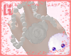 |H|White Pearl+Rose Hand