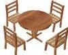 -T- Wood Table & Chairs