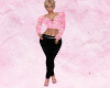Pink Top/Black Pants