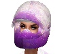 white/purple helmet