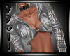 [Y]Skirt Leather SilverI