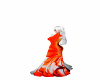 wy orange flower dress