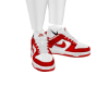 Red & White Dunks M