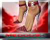 !M Red leather heels