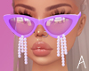 A| Cat Eye Glasses Lilac