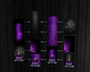 black+purple candles