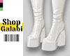 ❡ White Latex Boots