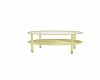 Gold and Glass End Table