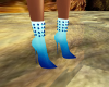 angel blue spiked boots