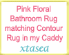 Pink Floral Bathroom Rug