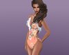 Peach Floral Bathhing Suit