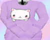 Purple Kitty Sweatere