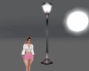 lamppost - light on