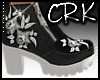 C! Black White Boots