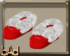 Red Fur Naughty Slippers