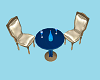 blue and gold table