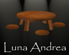 Wooden Table 4 Poses