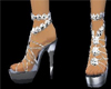 Silver diamond shoe