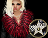 MH:RED BLACK LEATHER FUR