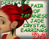 Jade Crystl Earings Mesh