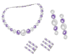 Purple/White Jewelry Set