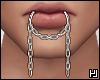 ₄ Chained Lip Rings