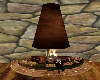 earth tone fire place