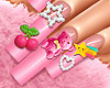 🤍 Pinky Charm Nails