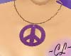 Peace Necklace - Purple