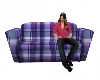 Purple love seat