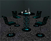 Teal Club Table & Chairs
