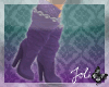 [Jo] Frilly Boots Purple