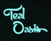 Teal Oasis neon sign