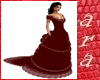 victorian red dress
