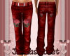 *J* Kids Red Rose Jeans