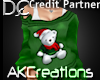 (AK)Holiday green bear