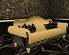 Negro y Dorato Sofa