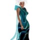 BLUE SAFFON GOWN
