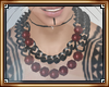 bead necklace -red