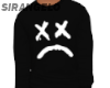 Black Sad Face Sweater