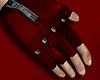 hands gloves red