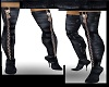 Black Leather Zip Boots~