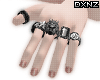 死 Black Set Rings L