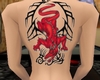dragon red tatoo