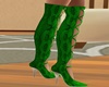 Green Snakeskin Boots