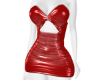 069 Satin red Dress L