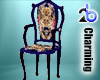 Royal blue castle chair