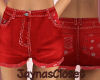 *J* Jean Shorts Red 