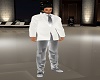 Men's White/Silver Suit