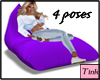 purple bean bag